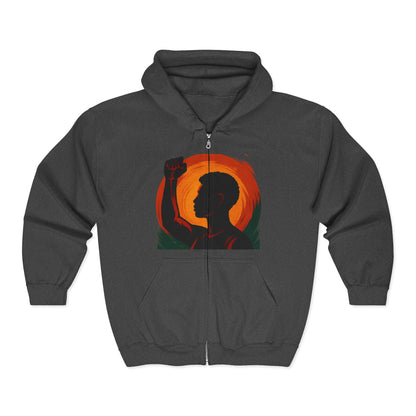 Hoodie zippé unisexe “Rise & Shine”