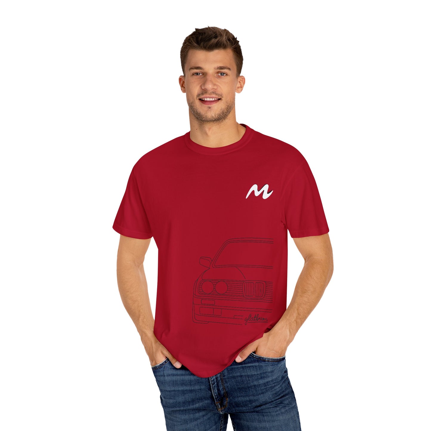 Classic Car Outline Unisex T-Shirt, Vintage Car Tee, Gift for Car Enthusiasts, Automotive Apparel, Daily Wear, Unisex Graphic Shirt