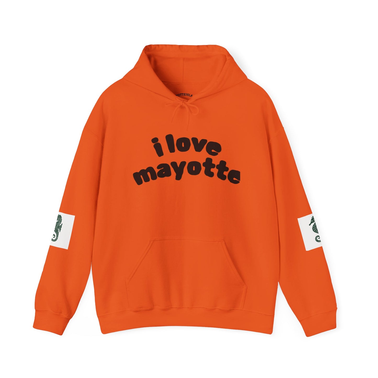 Hoodie I Love Mayotte – Hippocampe Tribal-unisex