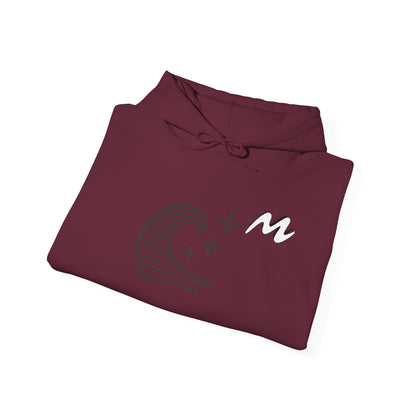 Hoodie “Ocean Wave” – vague minimaliste & étoiles