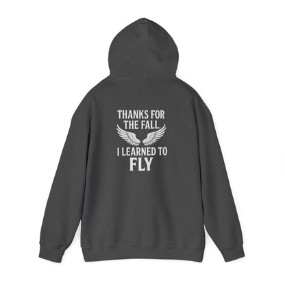 Hoodie  “Fly Again” – Thanks for the Fall, I Learned to Fly