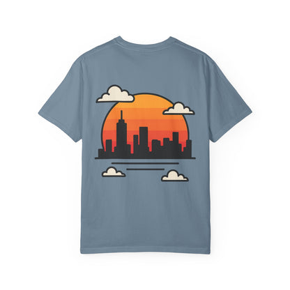 T-shirt casual “Sunset vibes” unisexe