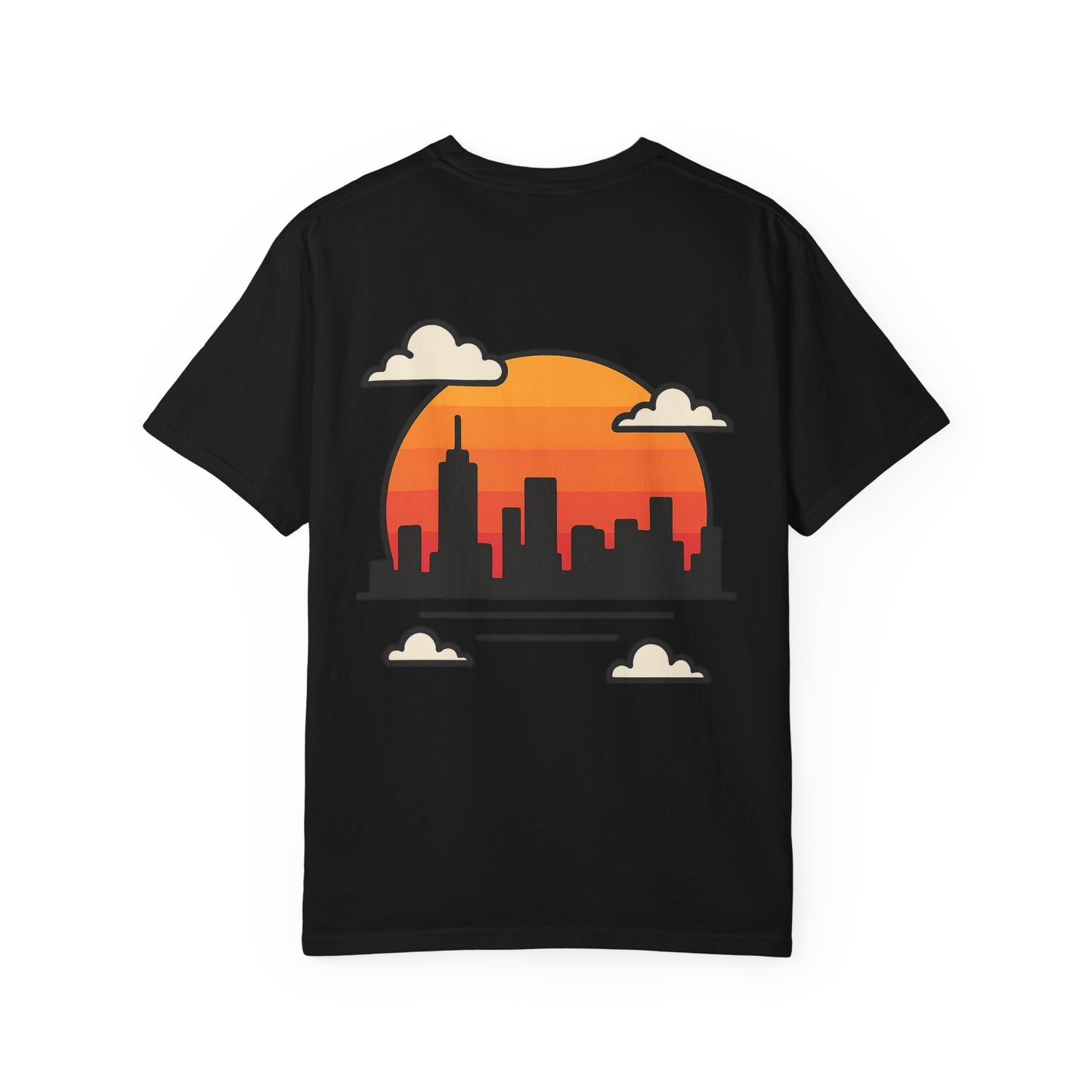 T-shirt casual “Sunset vibes” unisexe