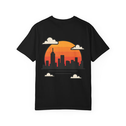 T-shirt casual “Sunset vibes” unisexe