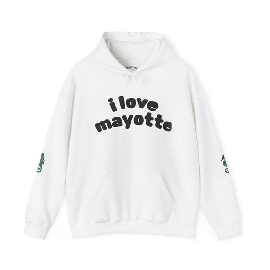 Hoodie I Love Mayotte – Hippocampe Tribal-unisex