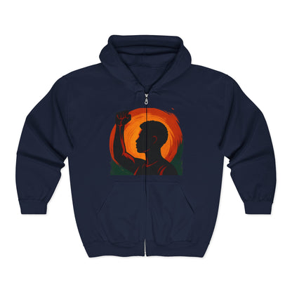 Hoodie zippé unisexe “Rise & Shine”