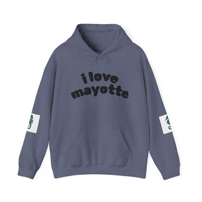 Hoodie I Love Mayotte – Hippocampe Tribal-unisex