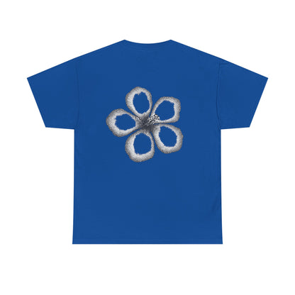 T-shirt “Flower Sketch” – fleur en pointillés noir & blanc