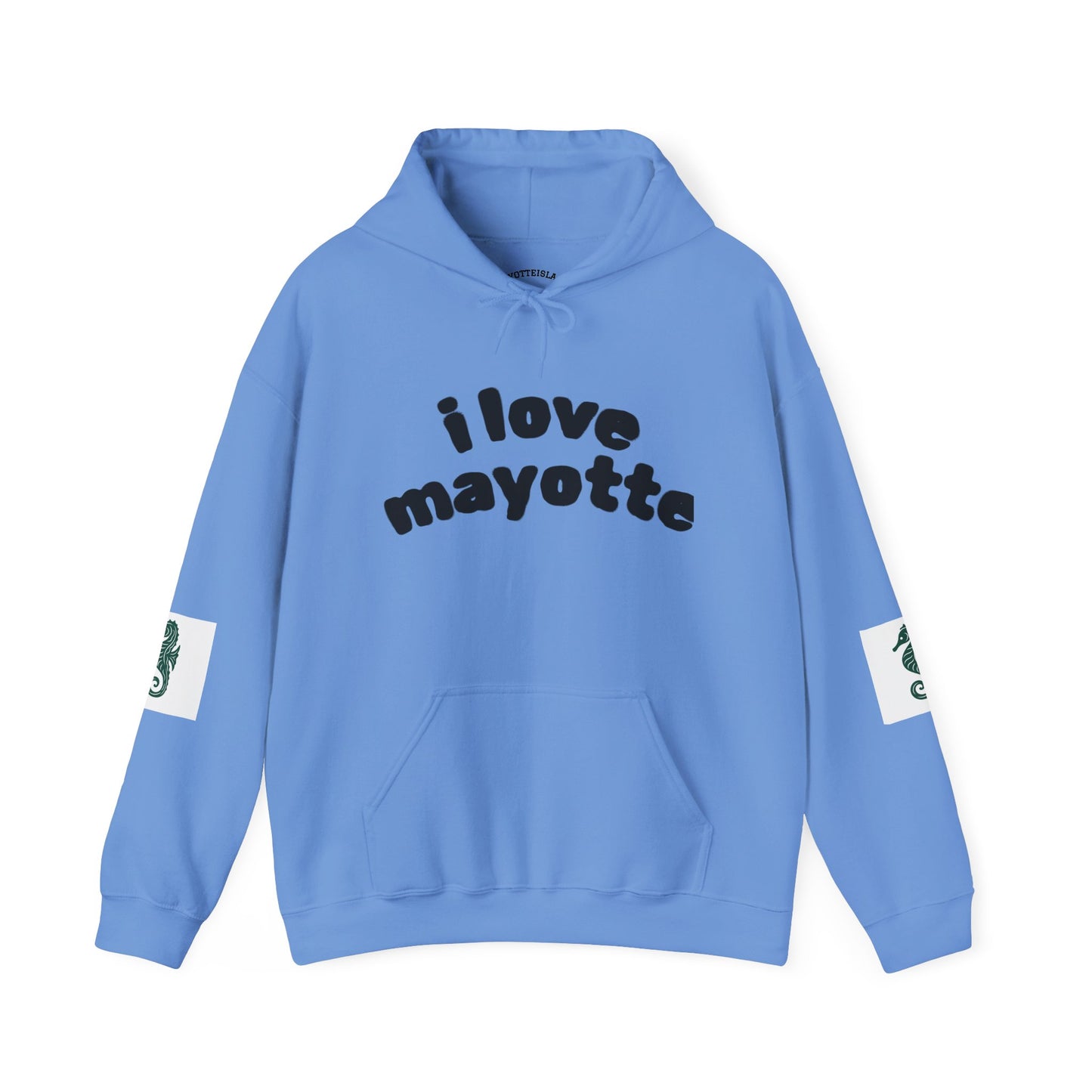 Hoodie I Love Mayotte – Hippocampe Tribal-unisex