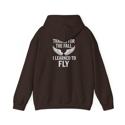 Hoodie  “Fly Again” – Thanks for the Fall, I Learned to Fly