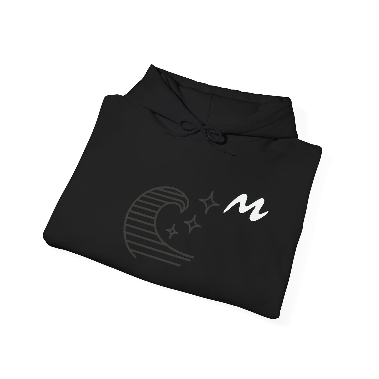 Hoodie “Ocean Wave” – vague minimaliste & étoiles