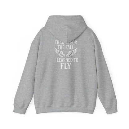 Hoodie  “Fly Again” – Thanks for the Fall, I Learned to Fly