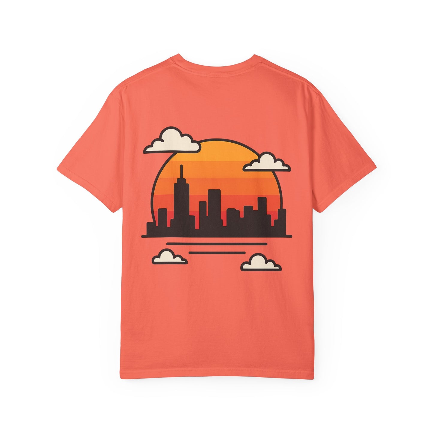 T-shirt casual “Sunset vibes” unisexe