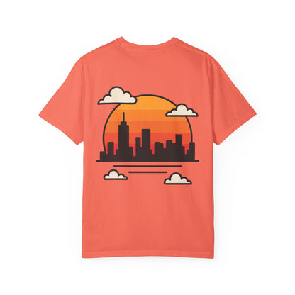 T-shirt casual “Sunset vibes” unisexe
