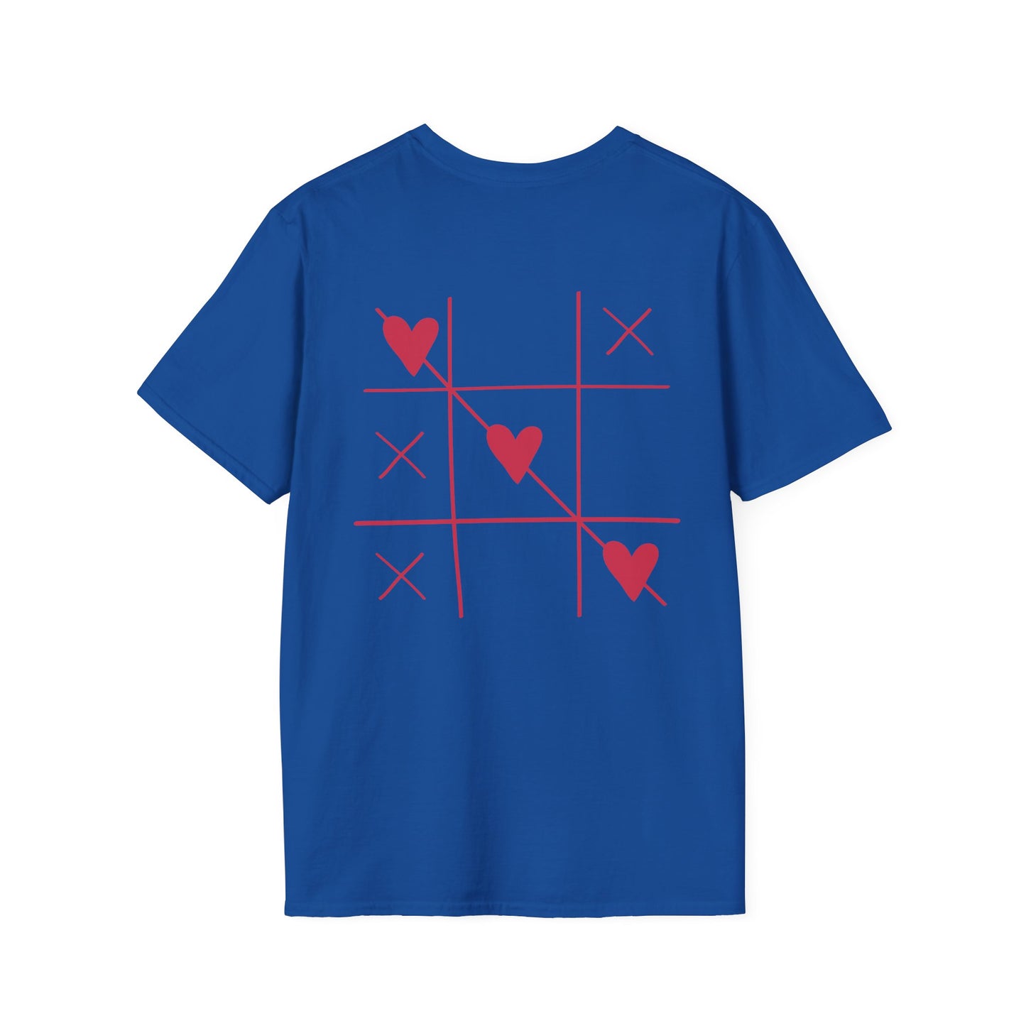 T-shirt  “Love Game” – Motif Morpion cœurs rouges