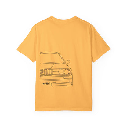 Classic Car Outline Unisex T-Shirt, Vintage Car Tee, Gift for Car Enthusiasts, Automotive Apparel, Daily Wear, Unisex Graphic Shirt