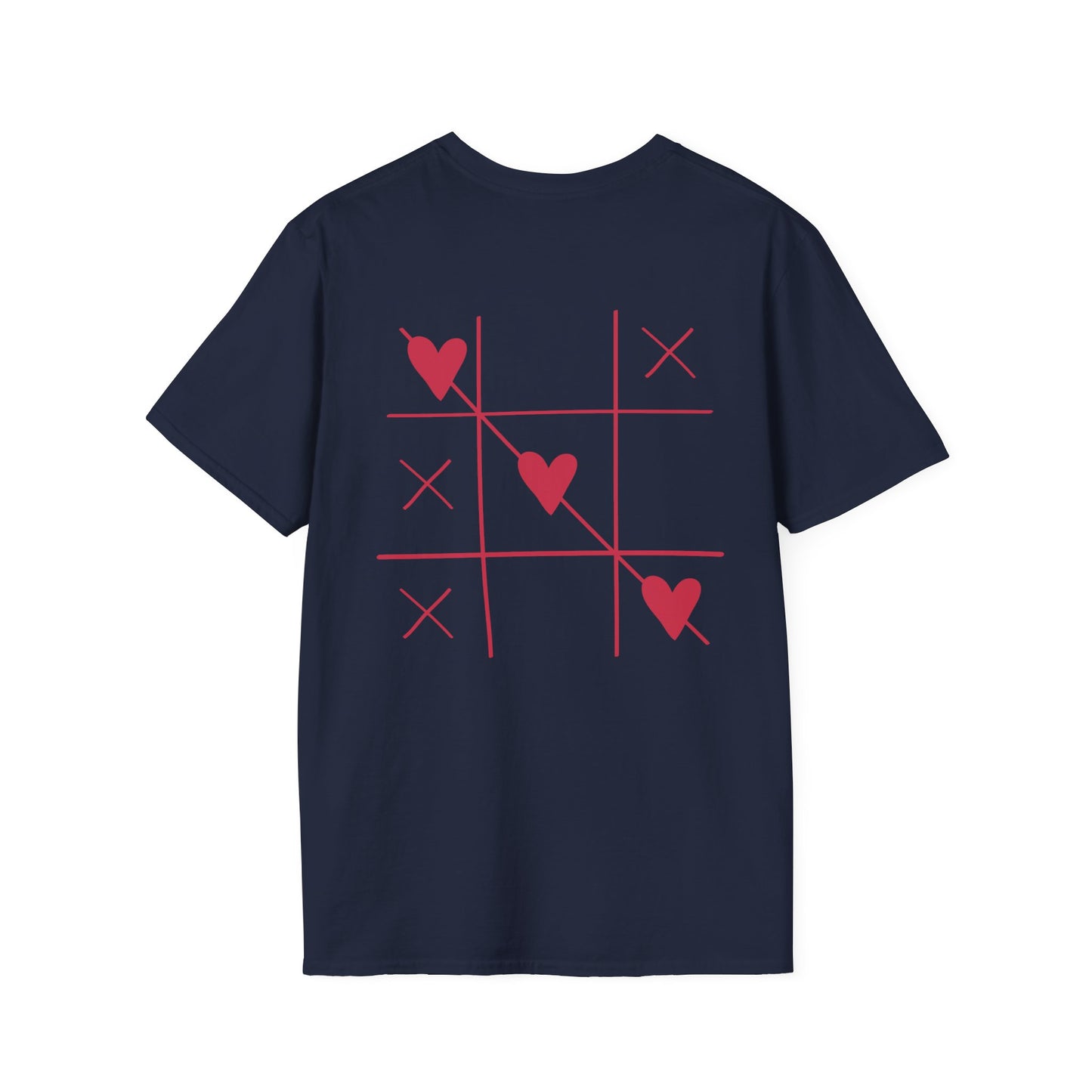 T-shirt  “Love Game” – Motif Morpion cœurs rouges