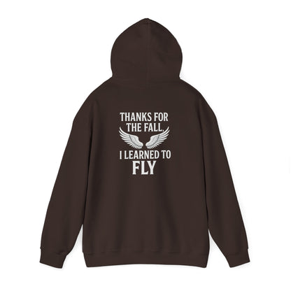 Hoodie  “Fly Again” – Thanks for the Fall, I Learned to Fly