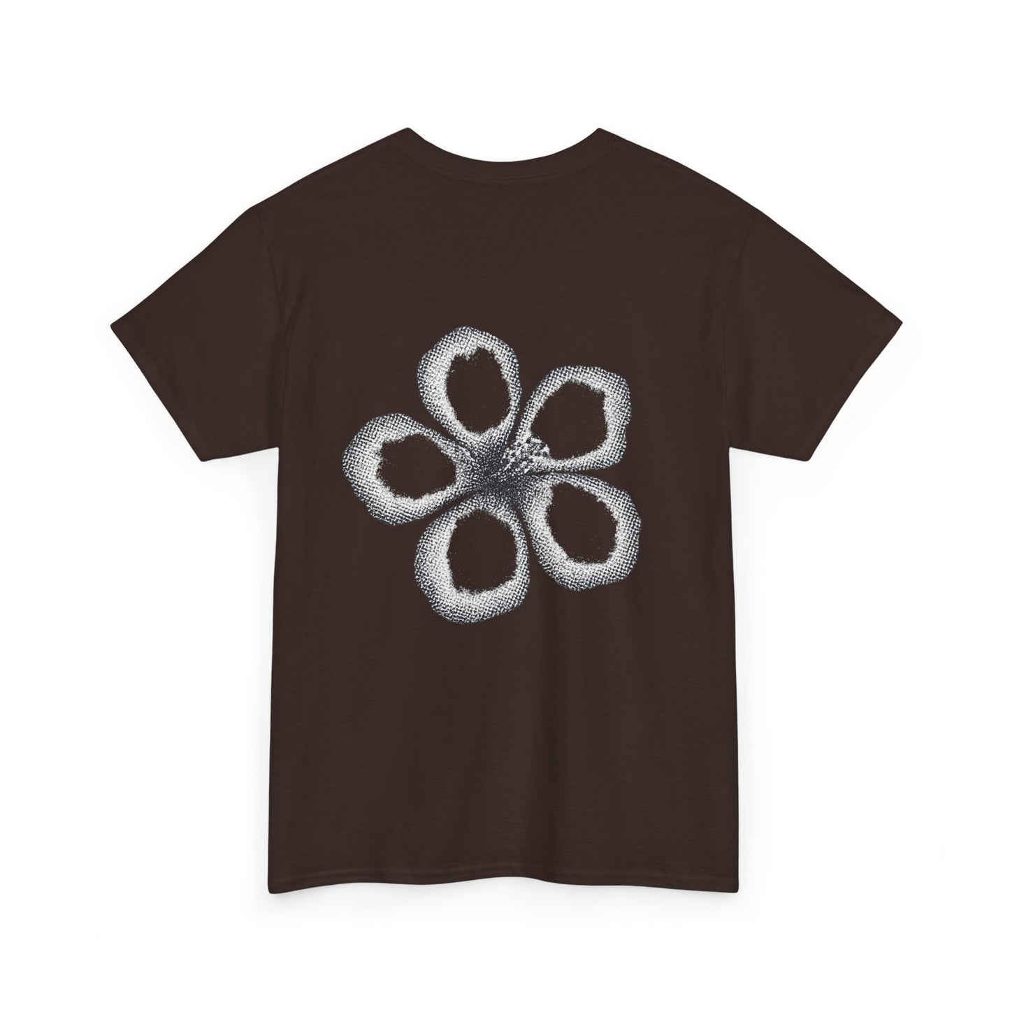 T-shirt “Flower Sketch” – fleur en pointillés noir & blanc