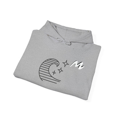Hoodie “Ocean Wave” – vague minimaliste & étoiles