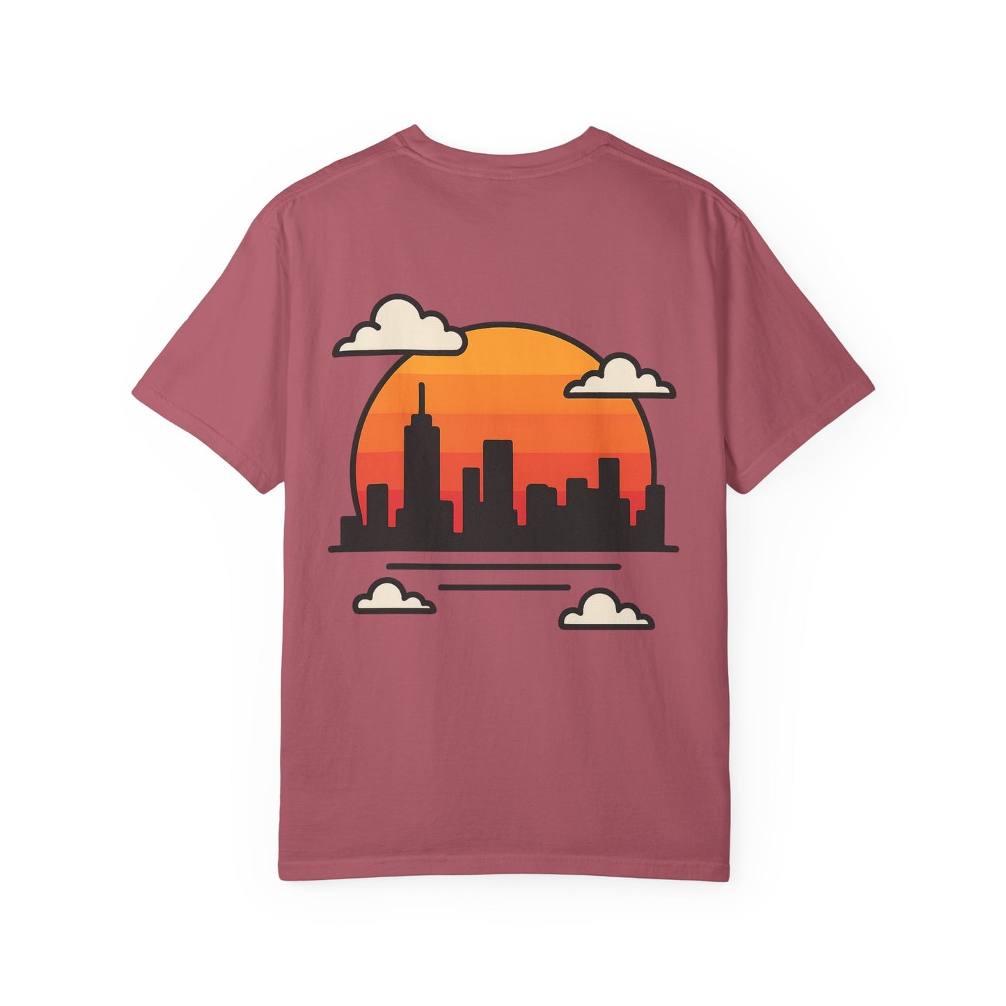 T-shirt casual “Sunset vibes” unisexe