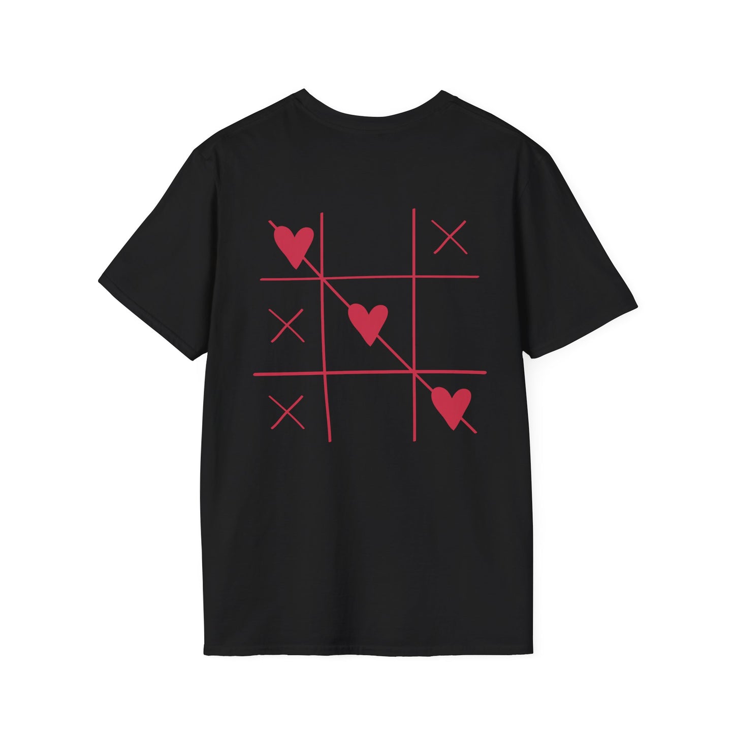 T-shirt  “Love Game” – Motif Morpion cœurs rouges