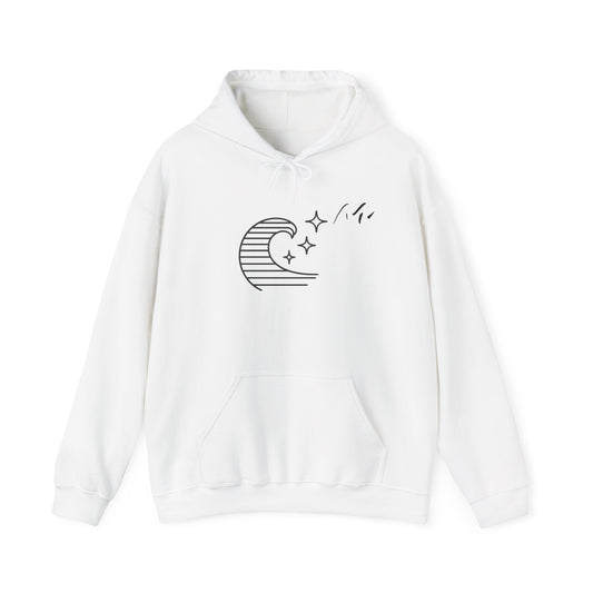 Hoodie “Ocean Wave” – vague minimaliste & étoiles