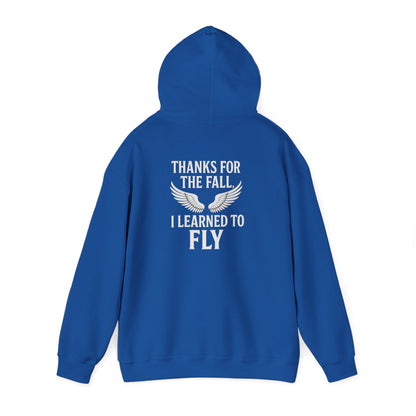 Hoodie  “Fly Again” – Thanks for the Fall, I Learned to Fly