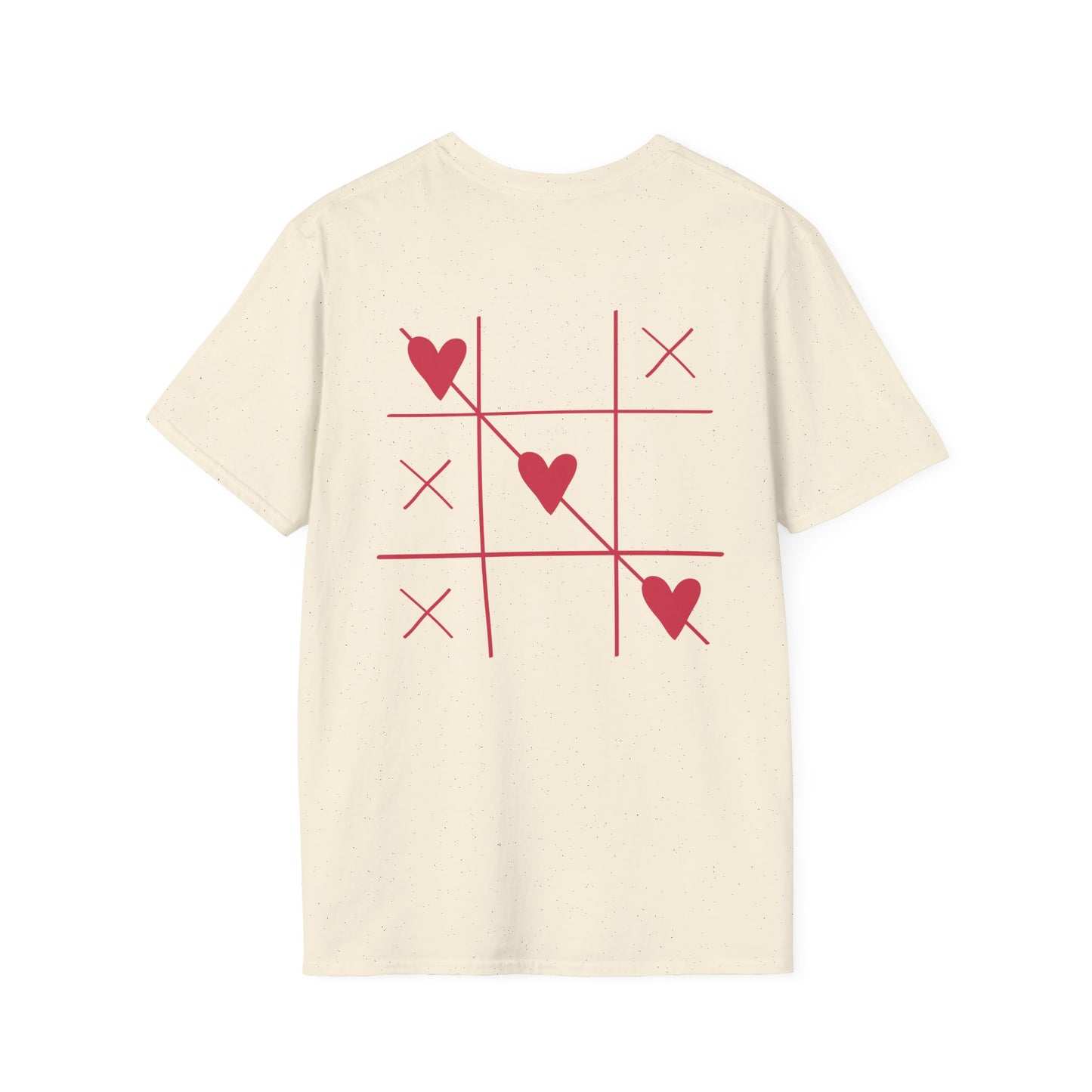 T-shirt  “Love Game” – Motif Morpion cœurs rouges