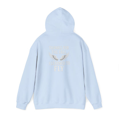 Hoodie  “Fly Again” – Thanks for the Fall, I Learned to Fly