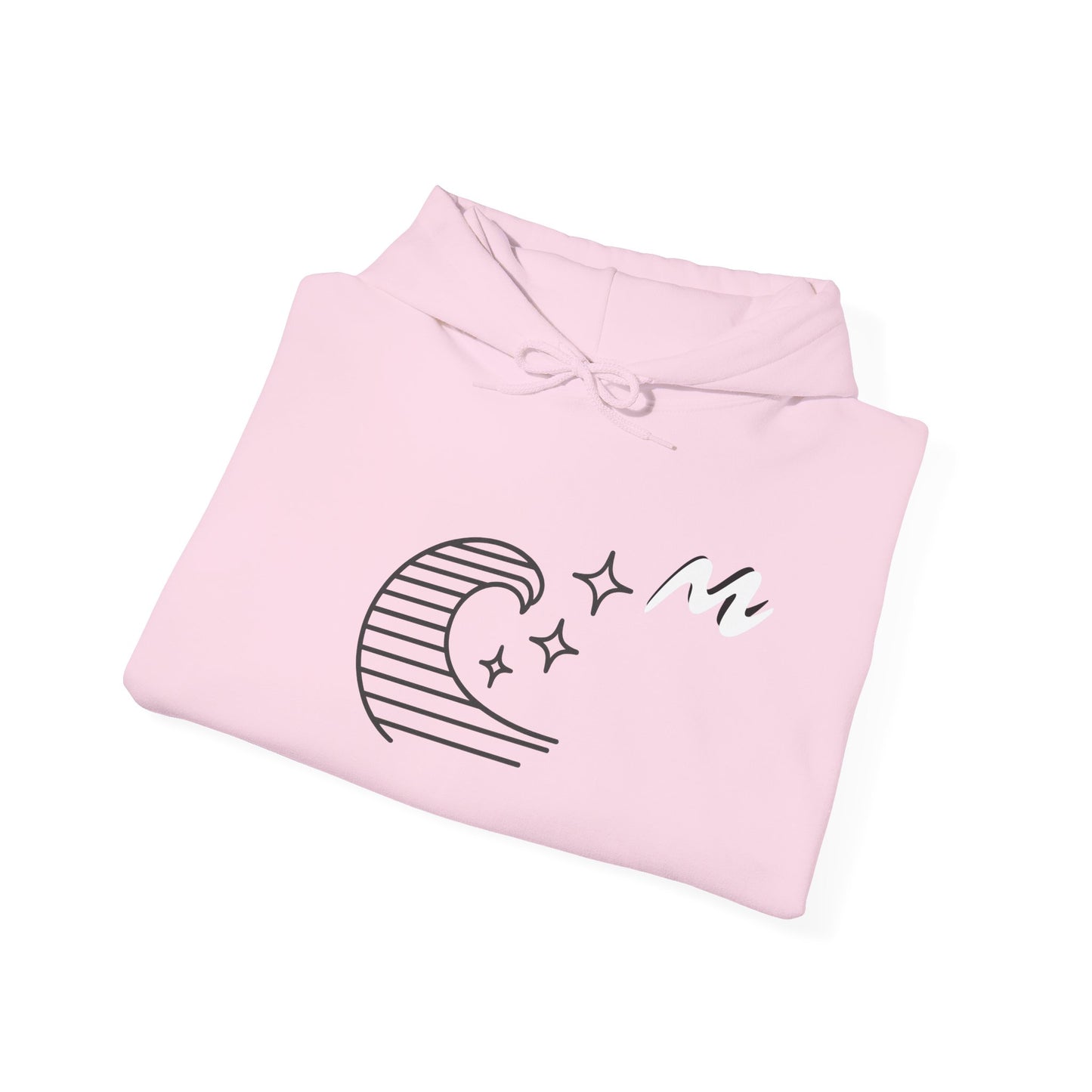 Hoodie “Ocean Wave” – vague minimaliste & étoiles