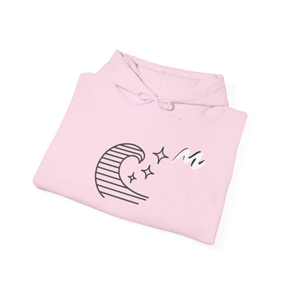 Hoodie “Ocean Wave” – vague minimaliste & étoiles
