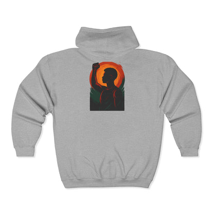 Hoodie zippé unisexe “Rise & Shine”