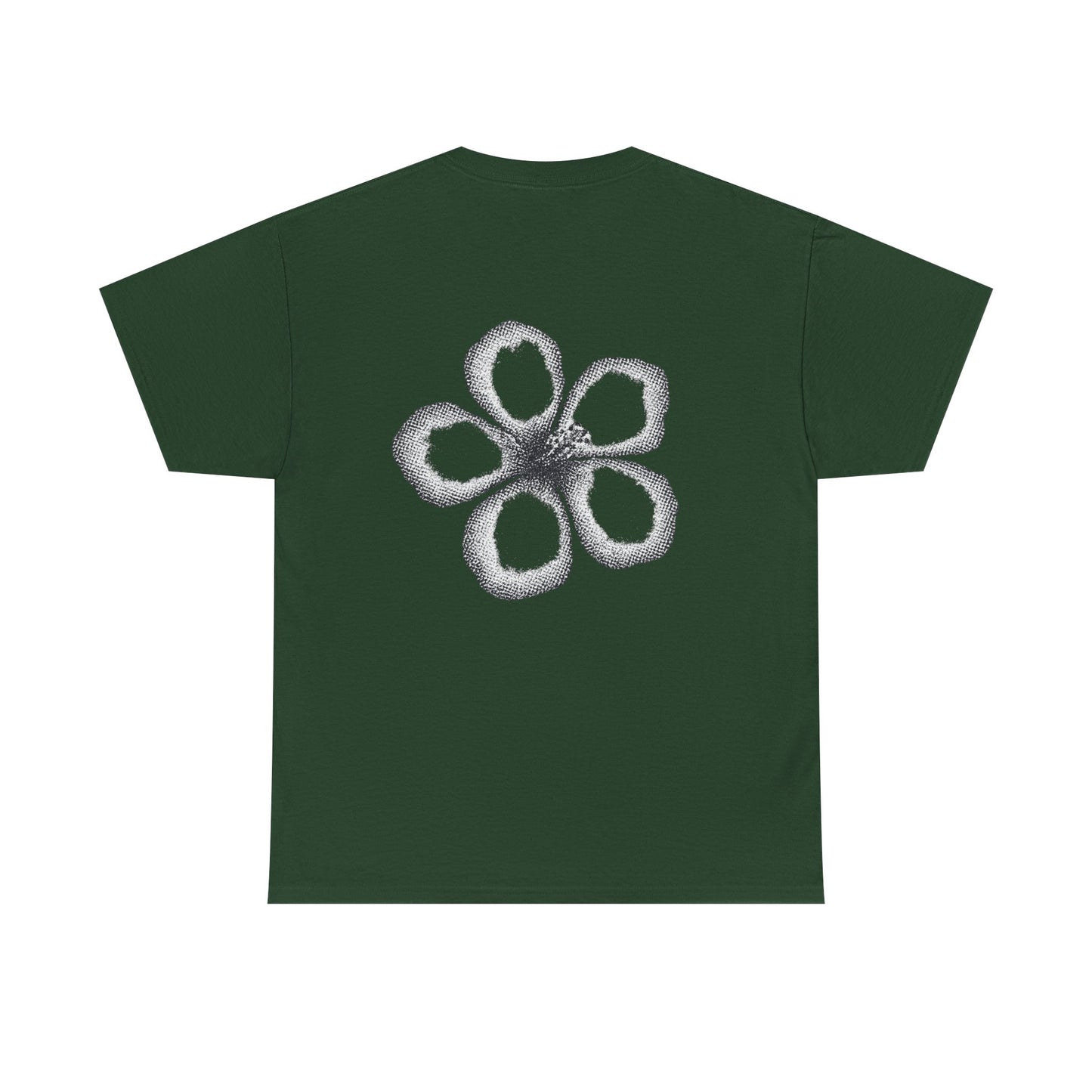 T-shirt “Flower Sketch” – fleur en pointillés noir & blanc