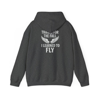 Hoodie  “Fly Again” – Thanks for the Fall, I Learned to Fly
