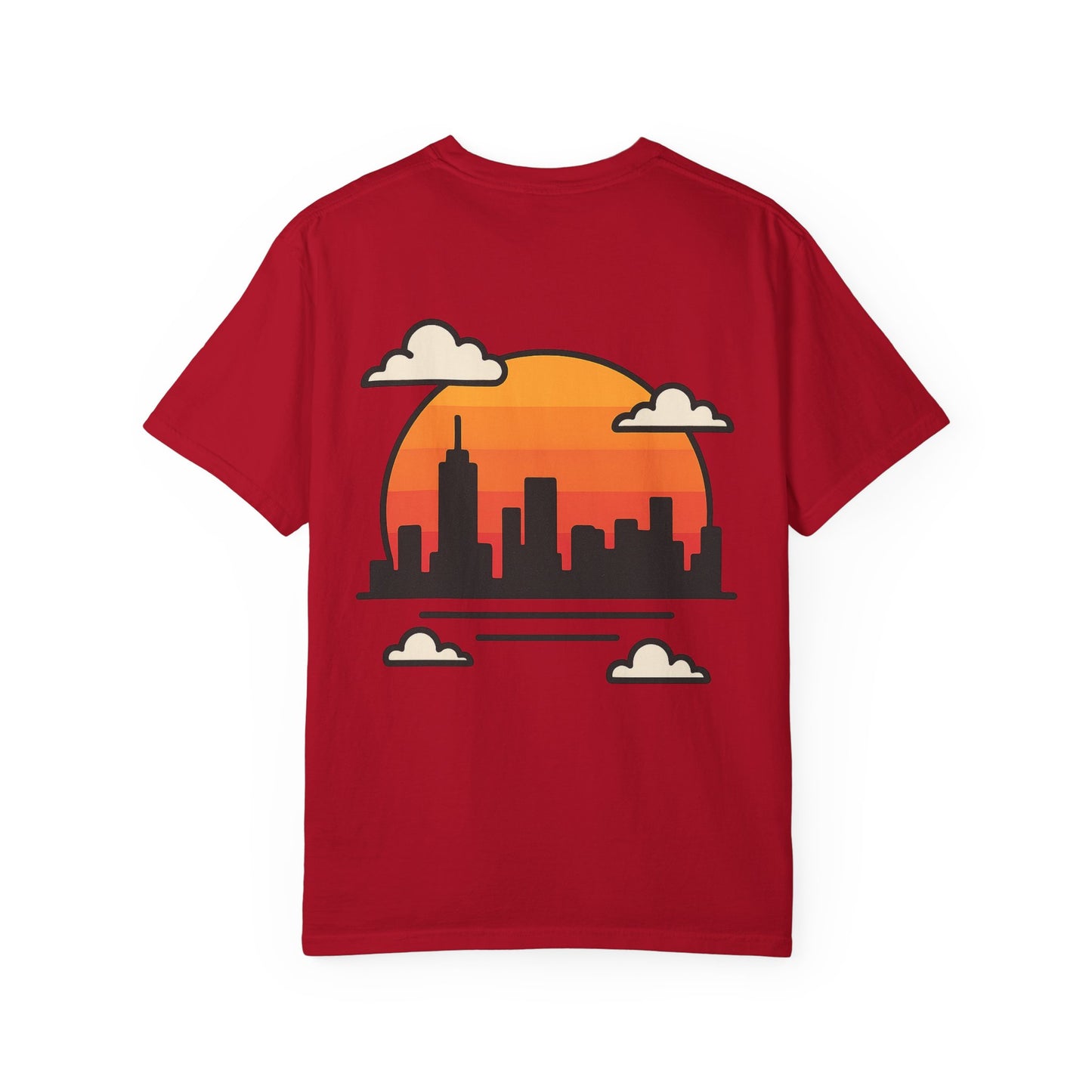 T-shirt casual “Sunset vibes” unisexe