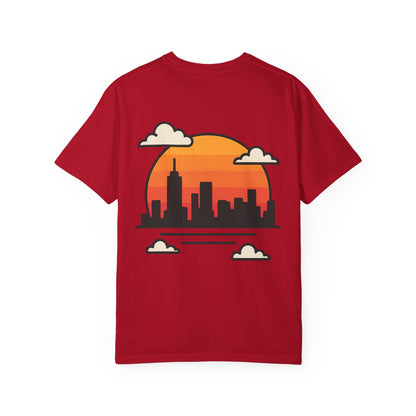 T-shirt casual “Sunset vibes” unisexe