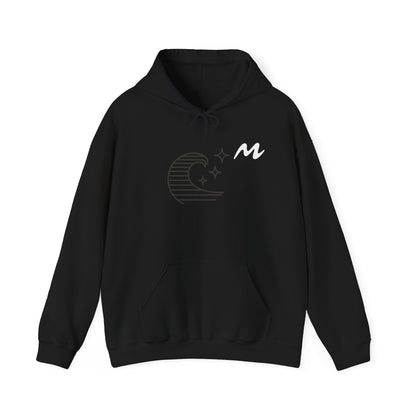 Hoodie “Ocean Wave” – vague minimaliste & étoiles