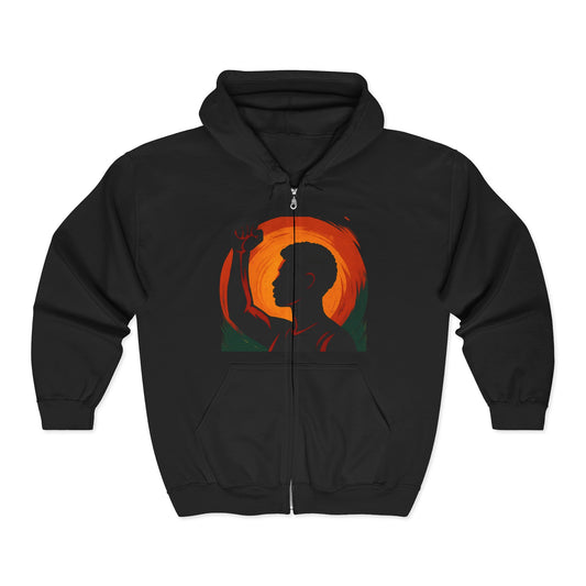 Hoodie zippé unisexe “Rise & Shine”
