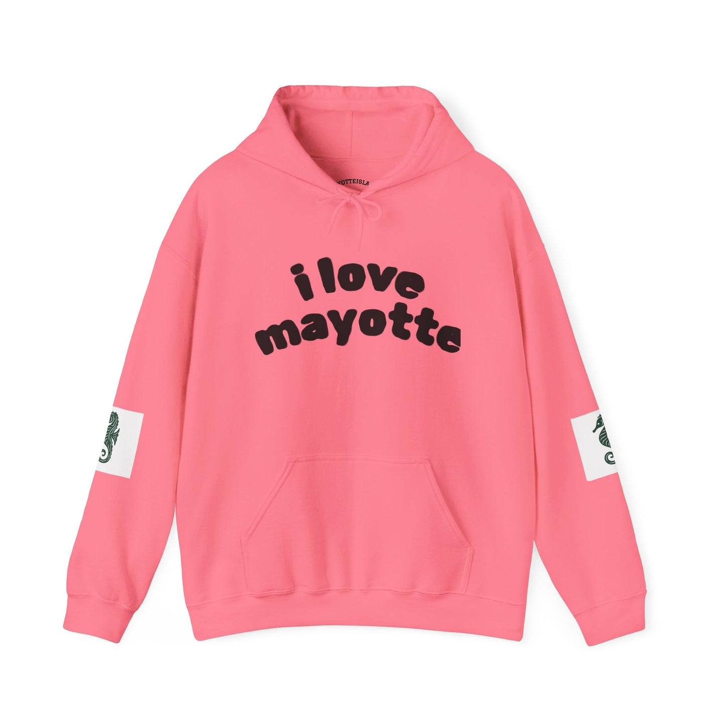 Hoodie I Love Mayotte – Hippocampe Tribal-unisex