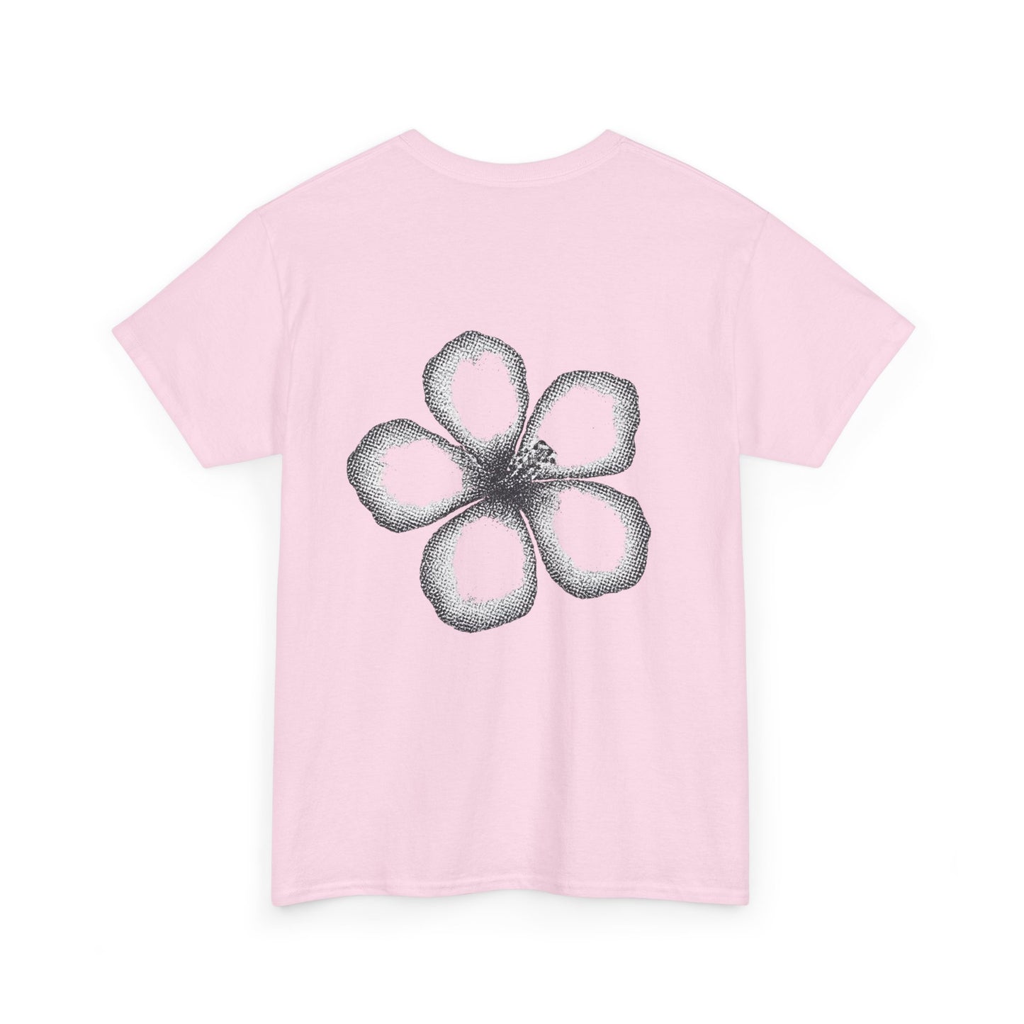 T-shirt “Flower Sketch” – fleur en pointillés noir & blanc
