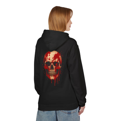 Hoodie “Bloody Skull” – crâne sanglant réaliste