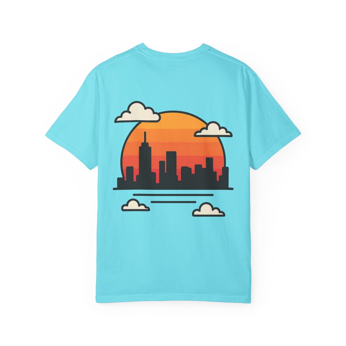 T-shirt casual “Sunset vibes” unisexe