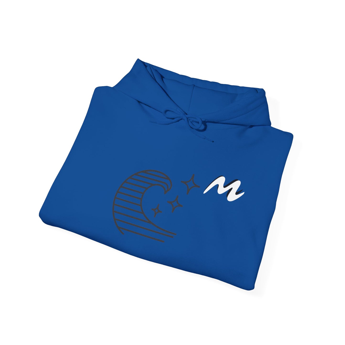Hoodie “Ocean Wave” – vague minimaliste & étoiles