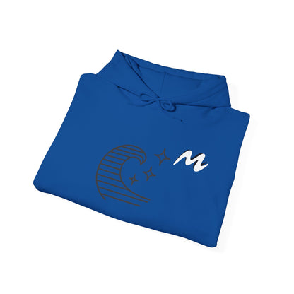 Hoodie “Ocean Wave” – vague minimaliste & étoiles