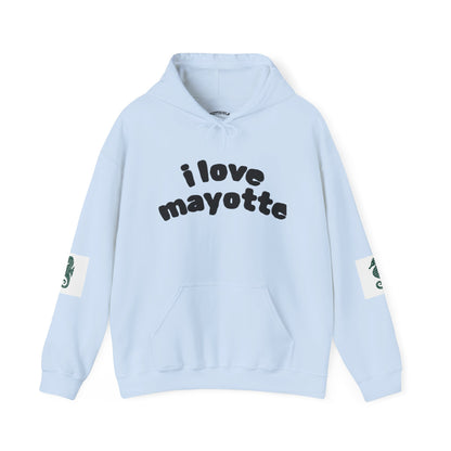 Hoodie I Love Mayotte – Hippocampe Tribal-unisex