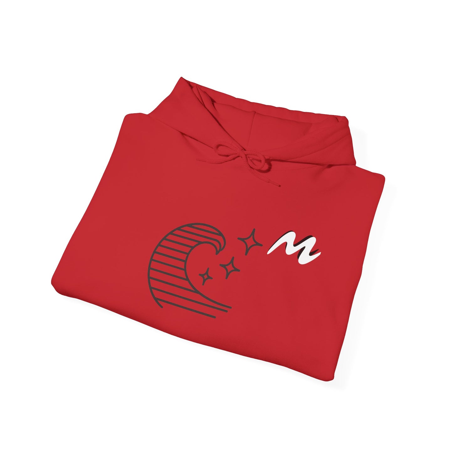 Hoodie “Ocean Wave” – vague minimaliste & étoiles