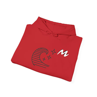 Hoodie “Ocean Wave” – vague minimaliste & étoiles
